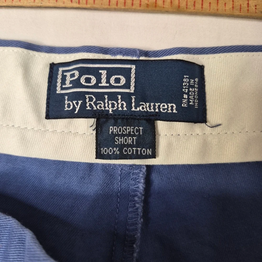 Polo Ralph‎ Lauren Prospect Shorts Mens 40 Blue Classic Chino Cotton Twill Vtg